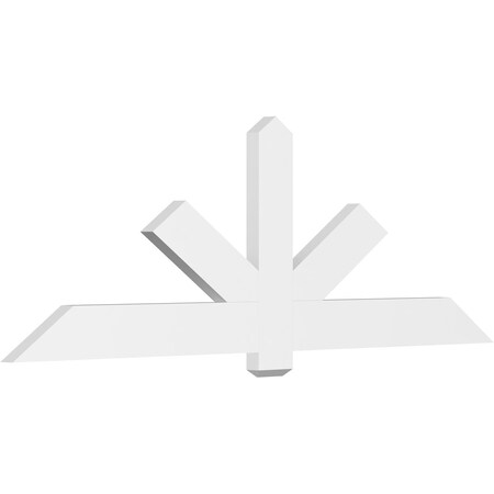 Ekena Millwork Kennewick Architectural Grade PVC Gable Bracket, 84"W x 28"H x 2"D x 6"F, 8/12 Pitch GBP084X28X0206KEN00